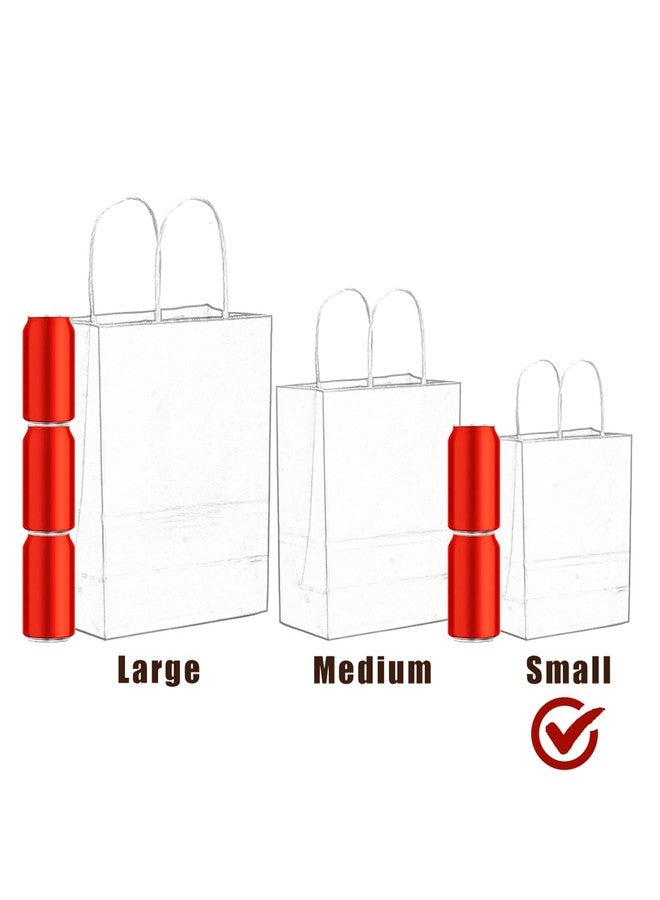 qiqee 100Pcs Paper Gift Bags with Handles - 8.3"x6"x3.15" Small Party Favor Bags - 24 Solid Colors - Image 5